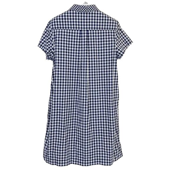 Vineyard Vines Gingham Contrasting Placket Shirt Dress Women's Size 6 Pockets Ex - Picture 5 of 12